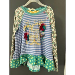 Matilda Jane Glimmer Tunic shirt girls size 6.